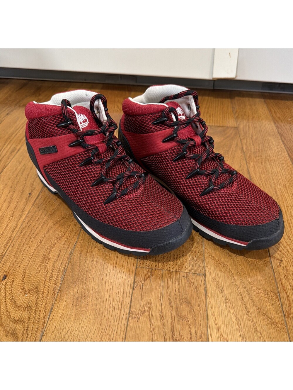 Size 9 US Men’s Timberland Euro Sprint hiker Hiking Boots Men's Red BLack